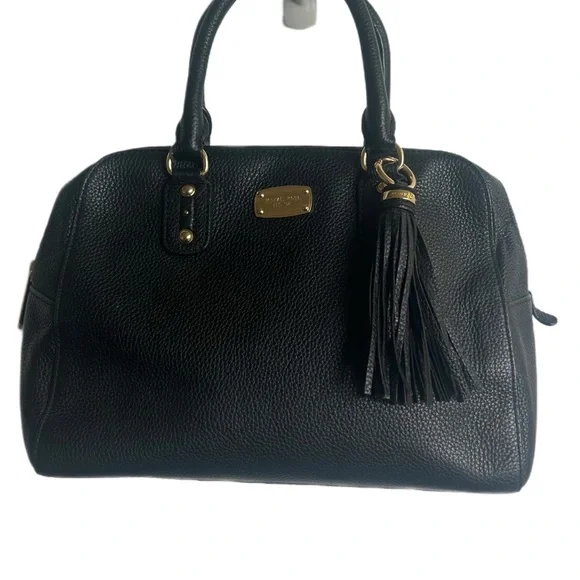 Michael Kors Black Satchel with Gold Details - Picture 1 of 10